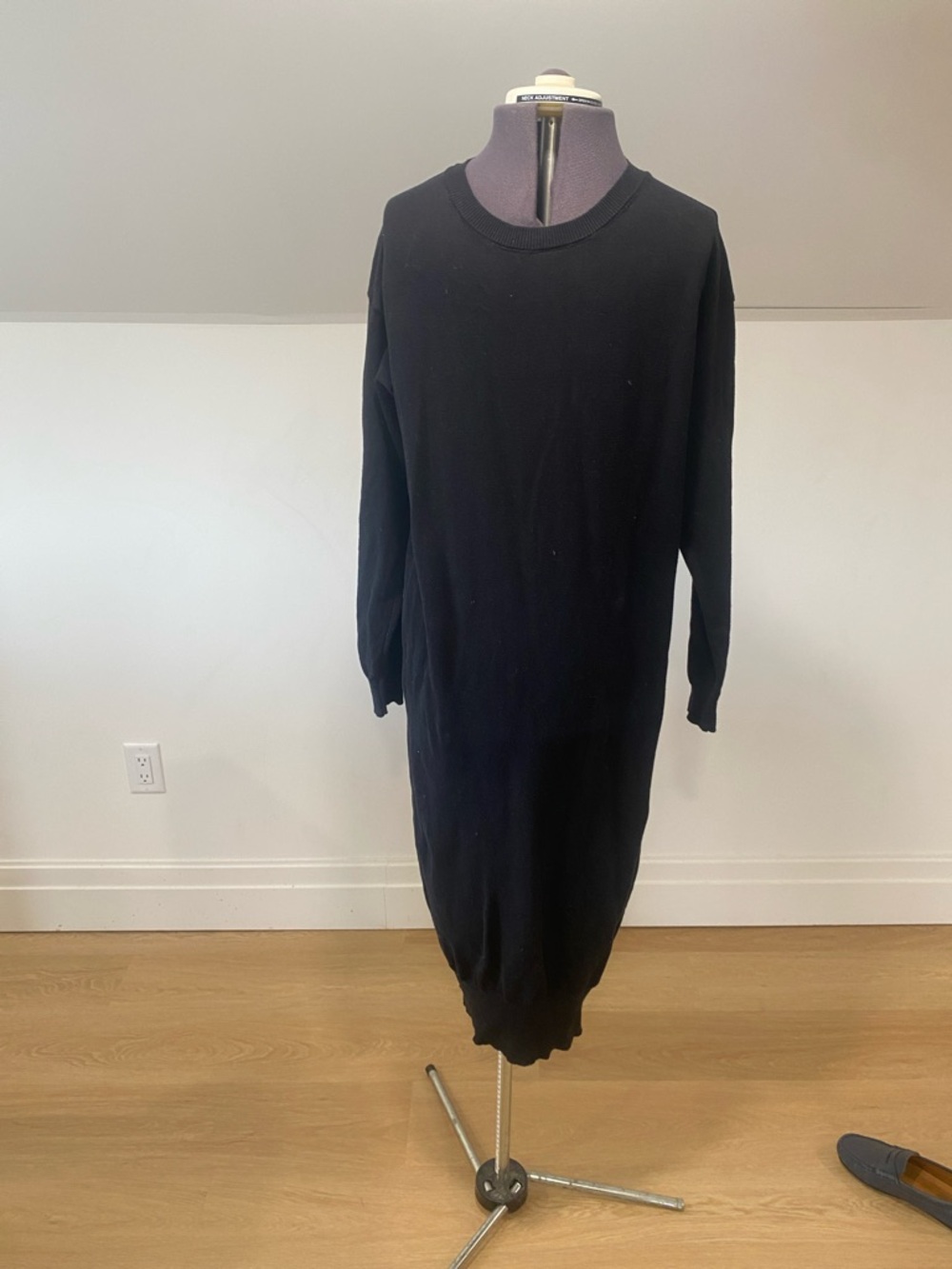 Classic Black Long Sleeve Sweater dress
